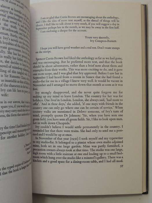 Ivy Compton-Burnett: A Memoir - Cicely Greig   Signed Limited Edition 7/100