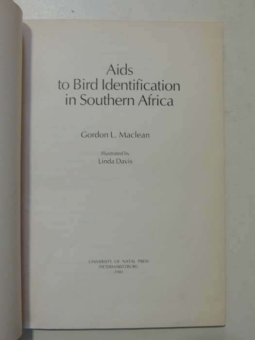 Aids To Bird Identification In Southern Africa - Gordon Maclean