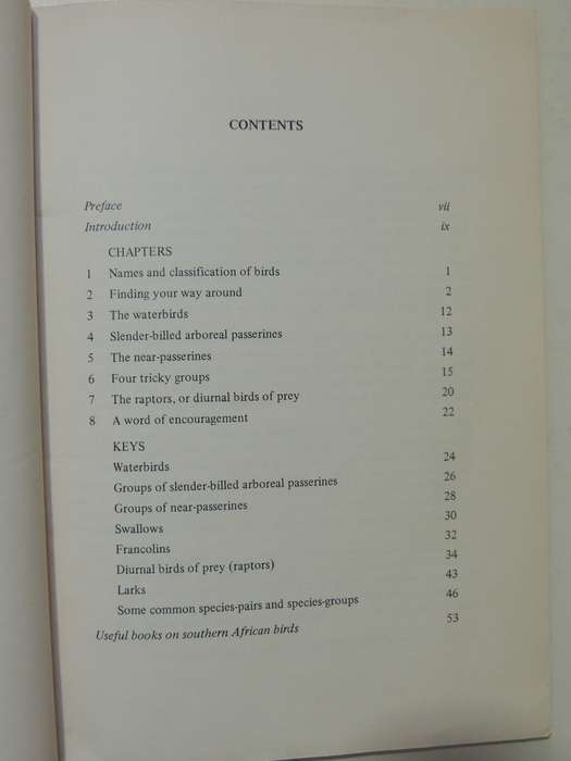 Aids To Bird Identification In Southern Africa - Gordon Maclean