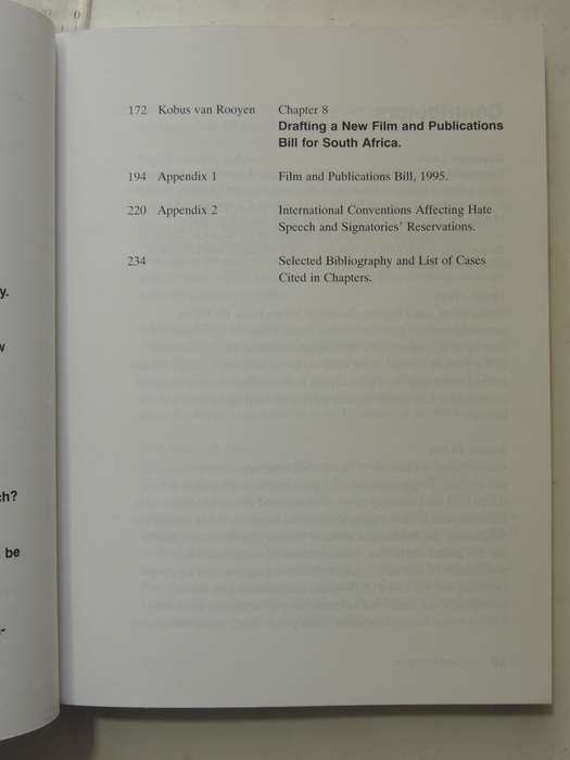 Between Speech And Silence: Hate Speech, P*rn*graphy And The New South Africa - ed Jane Duncan