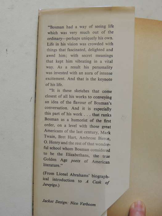 A Cask Of Jerepigo: Sketches And Essays -  Herman Charles Bosman   (1st Edition 1964)