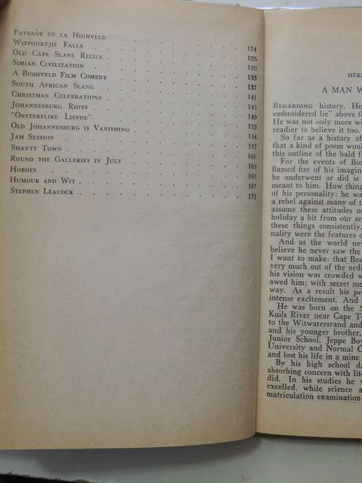 A Cask Of Jerepigo: Sketches And Essays -  Herman Charles Bosman   (1st Edition 1964)