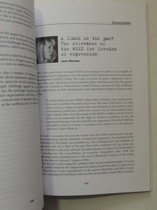 The Right To Dissent: Freedom Of Expression, Assembly And Demonstration In South Africa ed Simon Kim