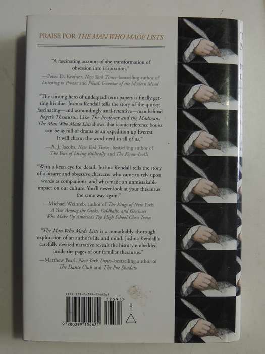 The Man Who Made Lists: Love, Death, Madness And The Creation Of Roget's Thesaurus - Joshua Kendal