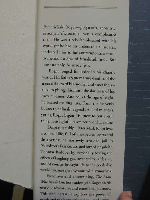 The Man Who Made Lists: Love, Death, Madness And The Creation Of Roget's Thesaurus - Joshua Kendal