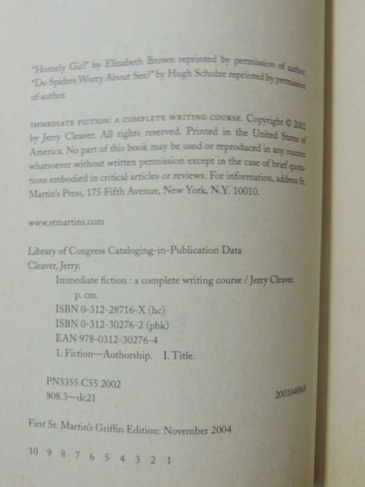 Immediate Fiction: A Complete Writing Course - Jerry Cleaver
