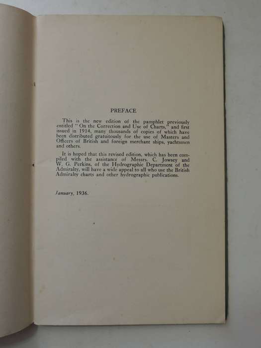 British Admirality Charts And Other Hydrographic Publications - Their Use And Corrections