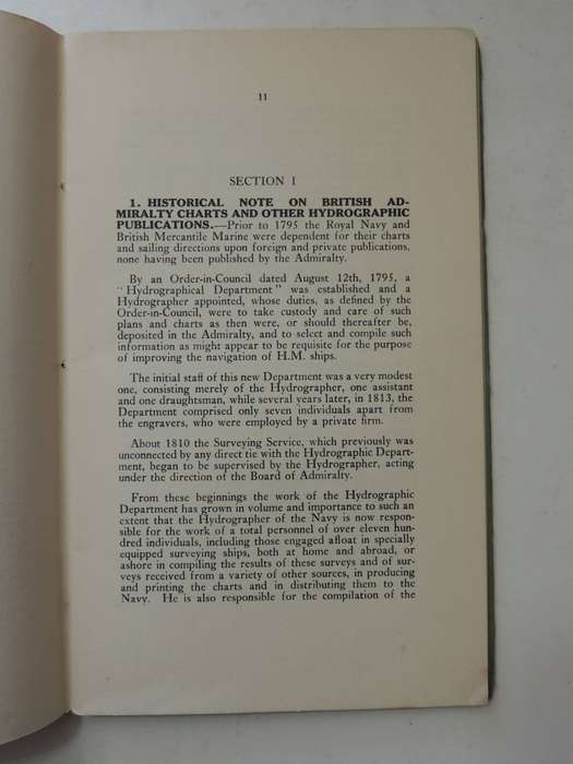 British Admirality Charts And Other Hydrographic Publications - Their Use And Corrections