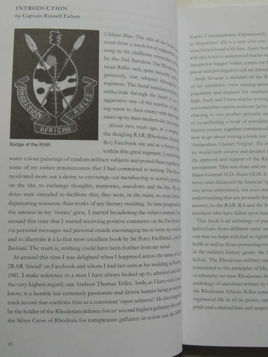 Chibaya Moyo - The Rhodesian African Rifles: An Anthology 1939-1981 Cpt. A Telfer & Cpt. R Fulton