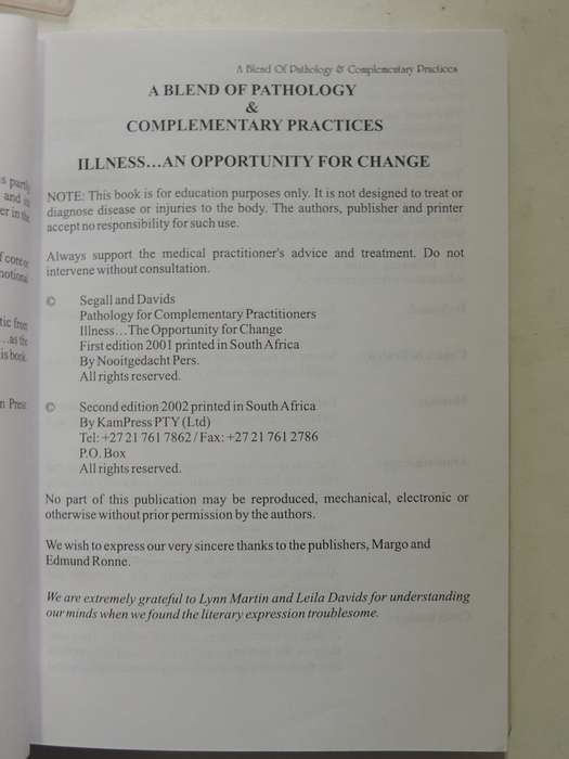 A Blend Of Pathology & Complementary Therapies- Diana Segall & Shereen Davids