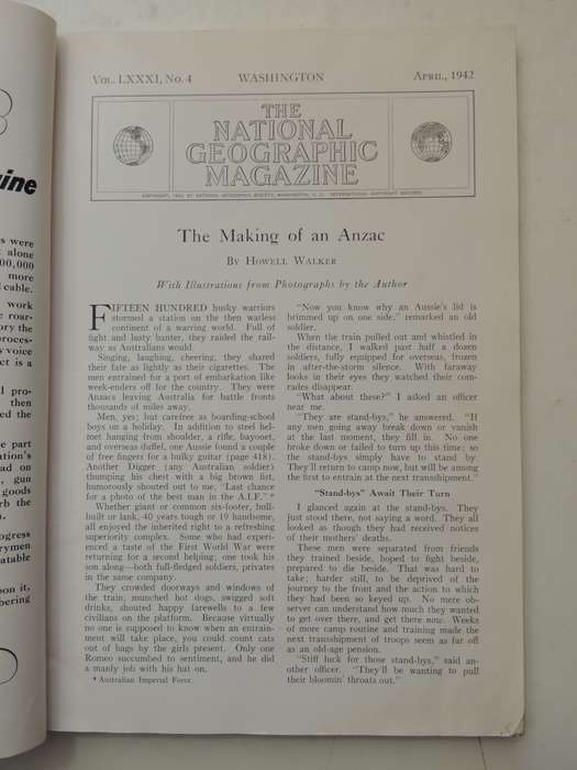 National Geographic Volume LXXXI Number Four, April 1942    AS IS