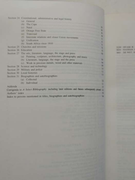 Supplement to a Select Bibliography of South African History: A Guide for Historical Researched C.F