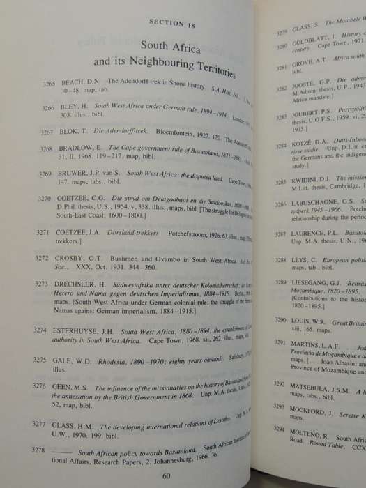 Supplement to a Select Bibliography of South African History: A Guide for Historical Researched C.F