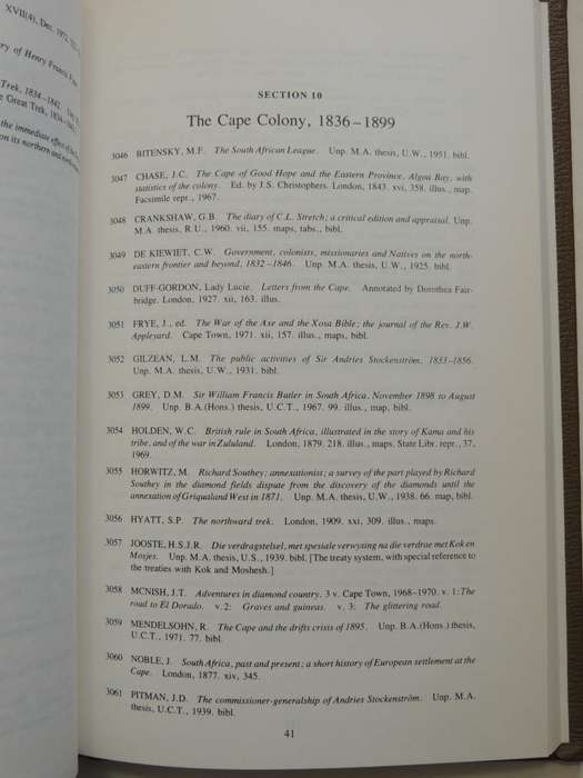 Supplement to a Select Bibliography of South African History: A Guide for Historical Researched C.F