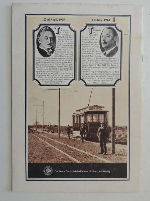 Kimberley Tramways: A history of Kimberley's Tramways 1887-1985- Richard Sabatini