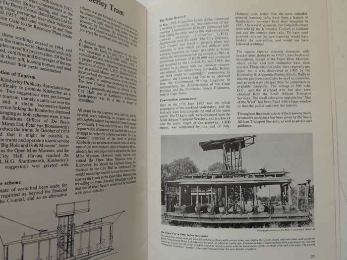 Kimberley Tramways: A history of Kimberley's Tramways 1887-1985- Richard Sabatini