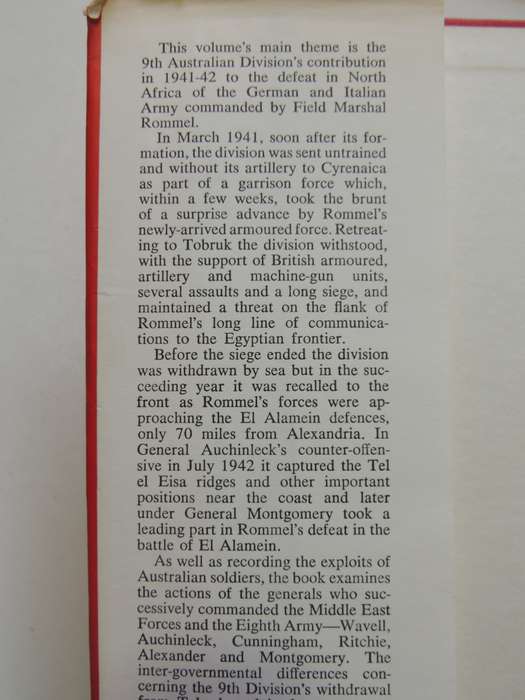Tobruk and El Alamein, Australia in the War of 1939-1945 - Barton Maughan