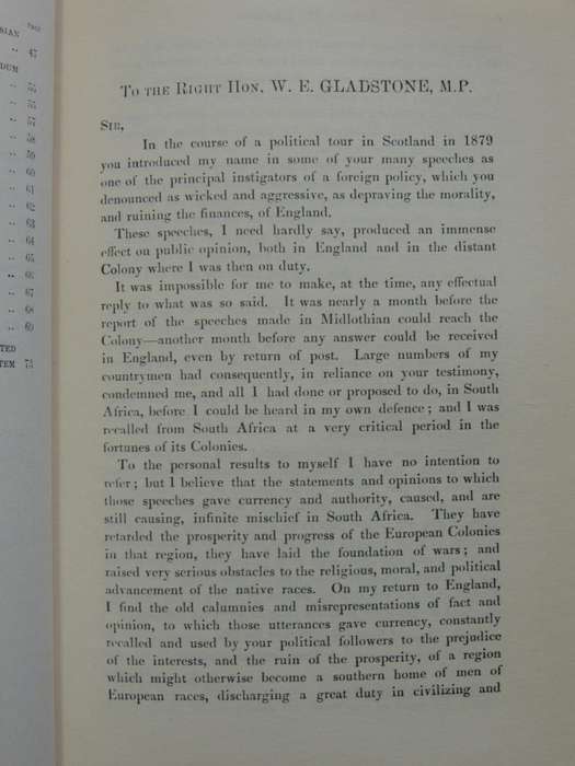 Afghanistan And South Africa: A Letter To The Right Hon. W.E. Gladstone, M.P. Regarding Portions Of