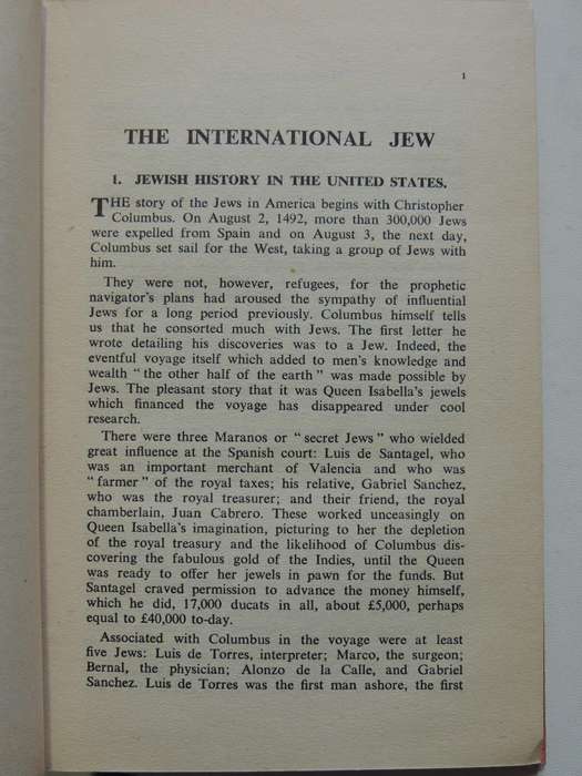 The International Jew (Henry Ford) - ed G.F. Green    Scarce  1949