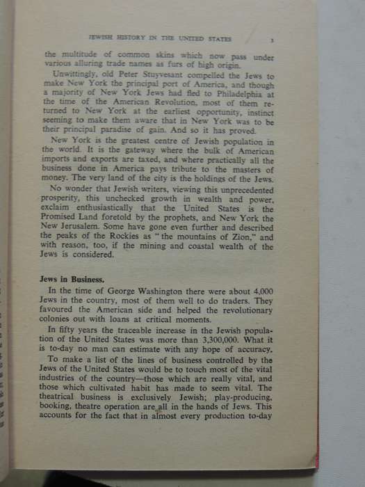 The International Jew (Henry Ford) - ed G.F. Green    Scarce  1949