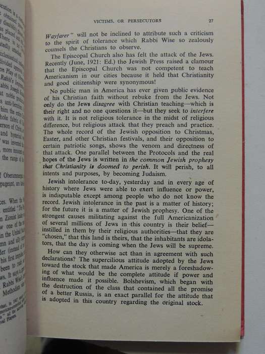 The International Jew (Henry Ford) - ed G.F. Green    Scarce  1949