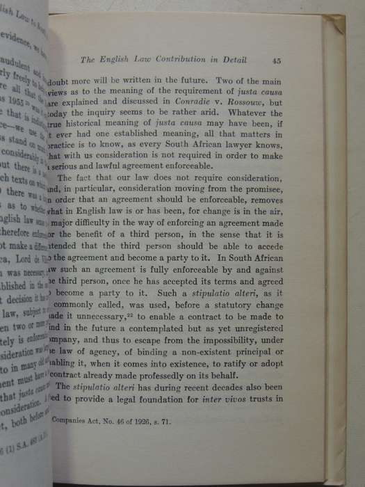The Contribution of English Law to South African Law, and the Rule Law in South Africa OD Schreiner
