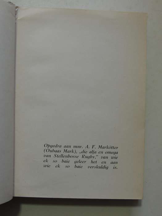 Die Grondbeginsels Van Rugby - Danie Craven   Scarce 1948