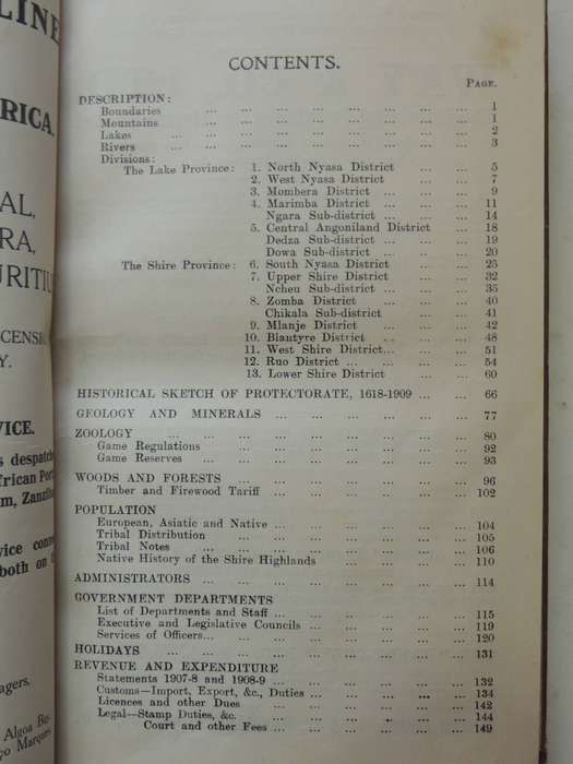 The Handbook Of Nyasaland Comprising Historical, Statistical And General Information Concerning The