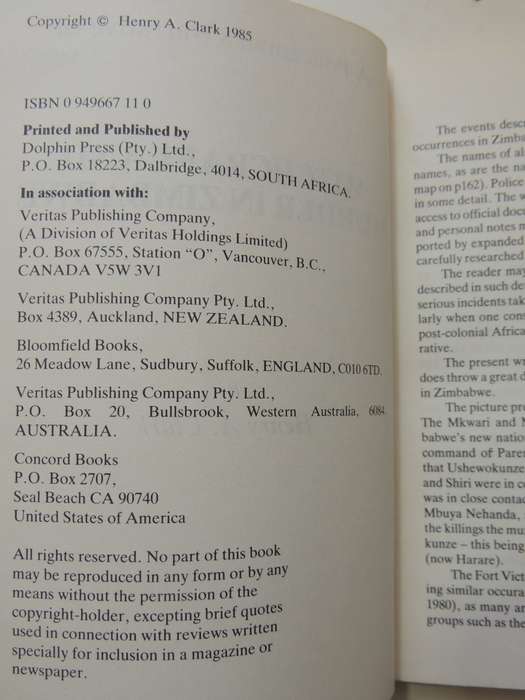 A Policeman's Narrative Of Witchcraft And Murder In Zimbabwe - Henry A. Clarke