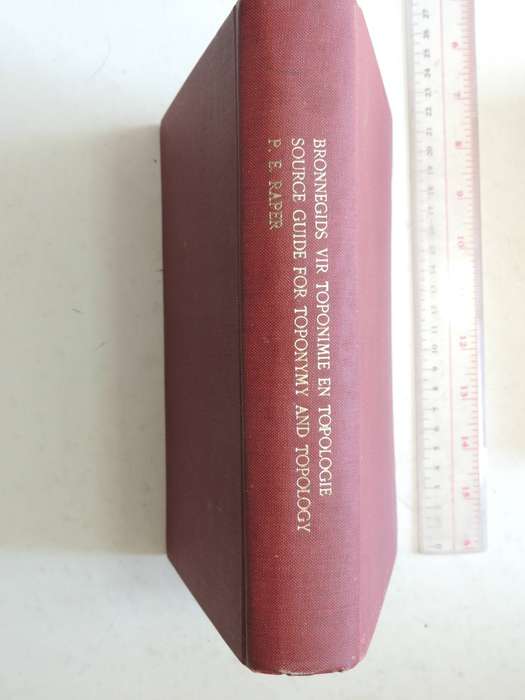 Bronnegids Vir Toponimie En Topologie Source Guide For Toponymy And Topology (Limited Edition 125/25