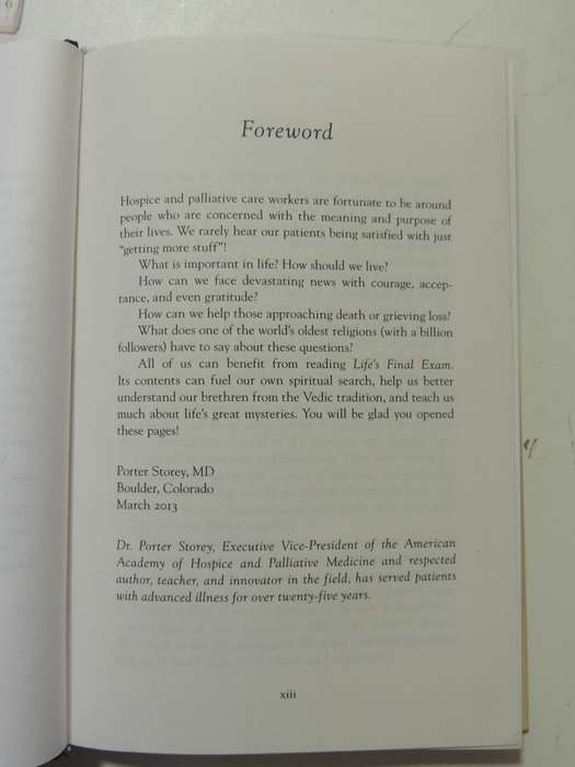 Life's Final Exam: Death And Dying From The Vedic Perspective - ed Giriraj Swami