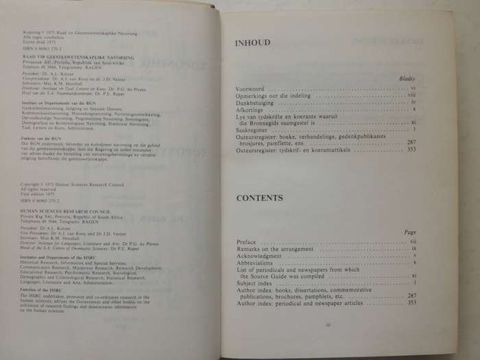 Bronnegids Vir Toponimie En Topologie Source Guide For Toponymy And Topology (Limited Edition 125/25