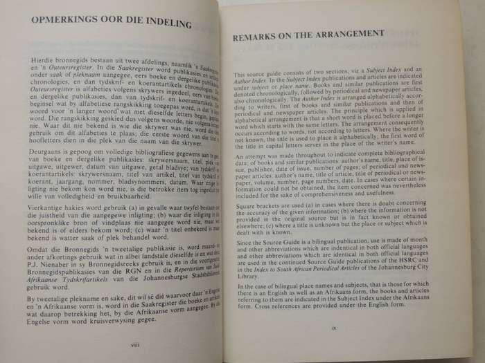 Bronnegids Vir Toponimie En Topologie Source Guide For Toponymy And Topology (Limited Edition 125/25