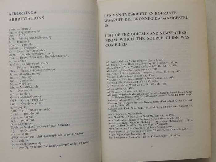 Bronnegids Vir Toponimie En Topologie Source Guide For Toponymy And Topology (Limited Edition 125/25