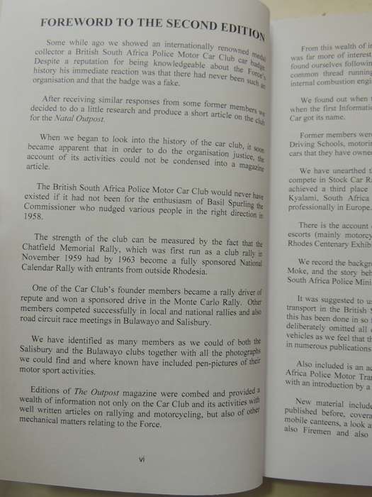 Motoring Memories Of The British South Africa Police - Peter Huson & Barry Woan  SIGNED  2nd Ed.