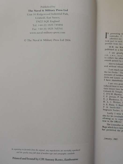 Britain's Sea Soldiers: A Record Of The Royal Marines During The War 1914-..Reproduction  H Blumberg