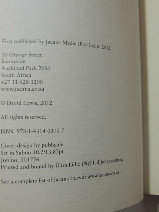 Thieves At The Dinner Table: Enforcing The Competition Act - David Lewis