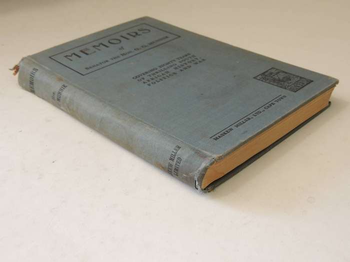 Memoirs Of Senator   -  The Hon. G.G. MunnikCirca  1934