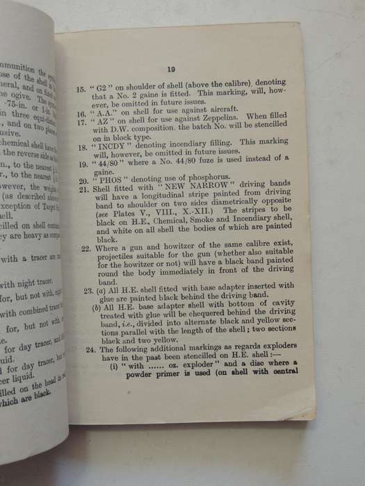 Explanatory List Of Service Markings: To Be Found On Ammunition And Ammunition Packages In Use With
