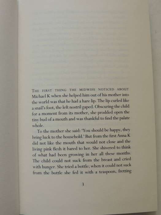 Life & Times Of Michael K  -  J.M. Coetzee   1st Edition 1983