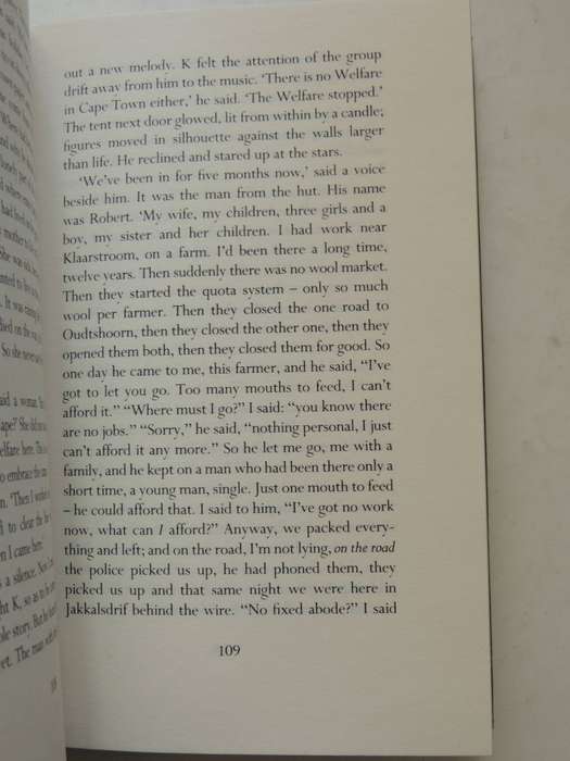 Life & Times Of Michael K  -  J.M. Coetzee   1st Edition 1983