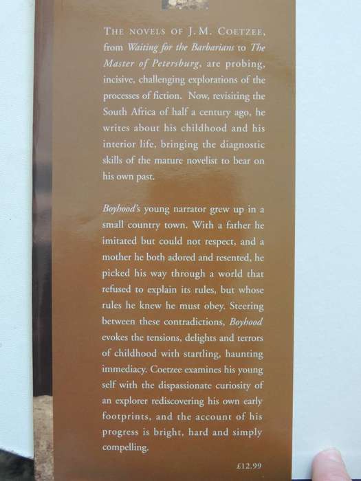 Boyhood: Scenes From Provincial Life  - J.M. Coetzee    (1st Edition 1997)