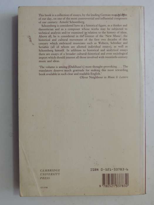 Schoenberg And The New Music - Carl Dahlhaus9780521337830