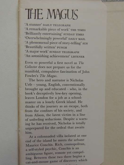 The MagusJohn Fowles  1966, 2nd Impression, Hard Cover