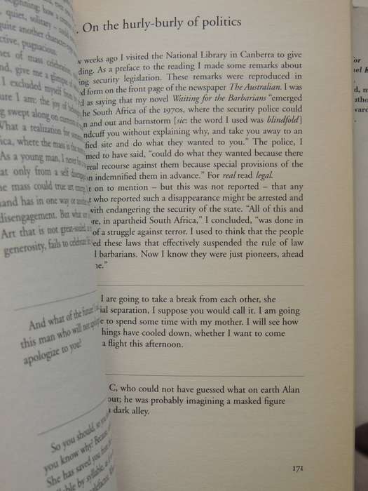 Diary Of A Bad Year  - J.M. Coetzee    (1st Edition 2007)