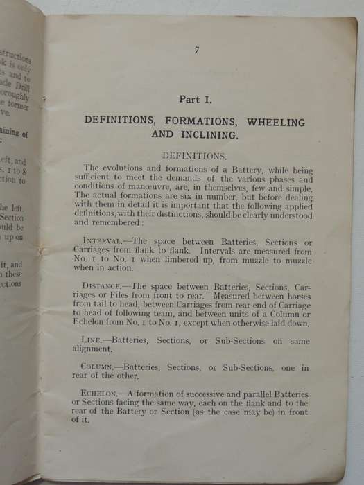 Handbook On Battery Drill For Royal Field Artillery - RC Mason R.F.A. (TF) Revised By A Hunt
