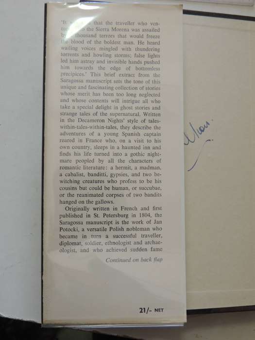 The Saragossa Manuscript: A Collection Of Weird Tales - Count Jan Potocki  1st English Edition 1962