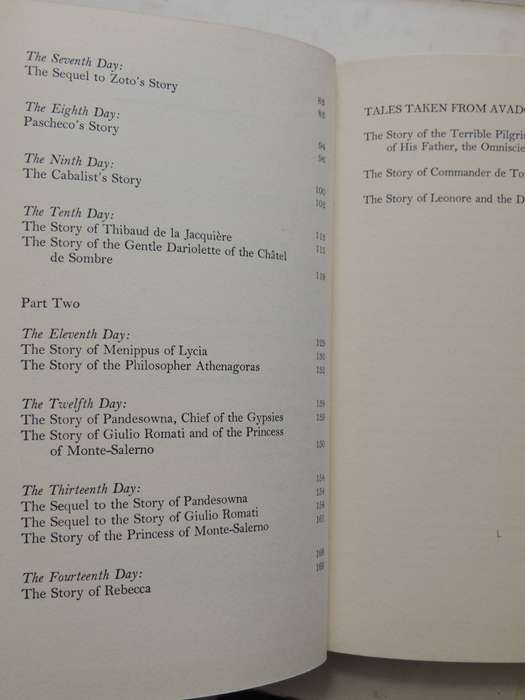 The Saragossa Manuscript: A Collection Of Weird Tales - Count Jan Potocki  1st English Edition 1962