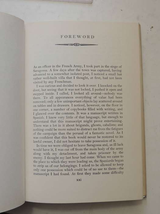 The Saragossa Manuscript: A Collection Of Weird Tales - Count Jan Potocki  1st English Edition 1962