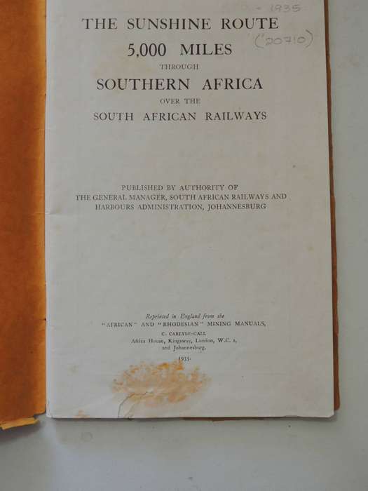 South Africa The Golden Land: The Sunshine Route 5,000 Miles Through Southern Africa Over The South
